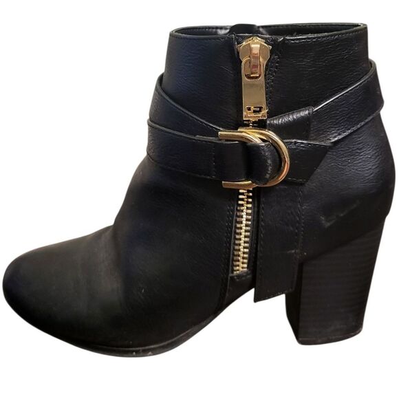 Apt. 9 Dynamic Comfort Advisor Black Block Heel Zip Up Ankle Booties, Size 8.5 - Picture 2 of 13